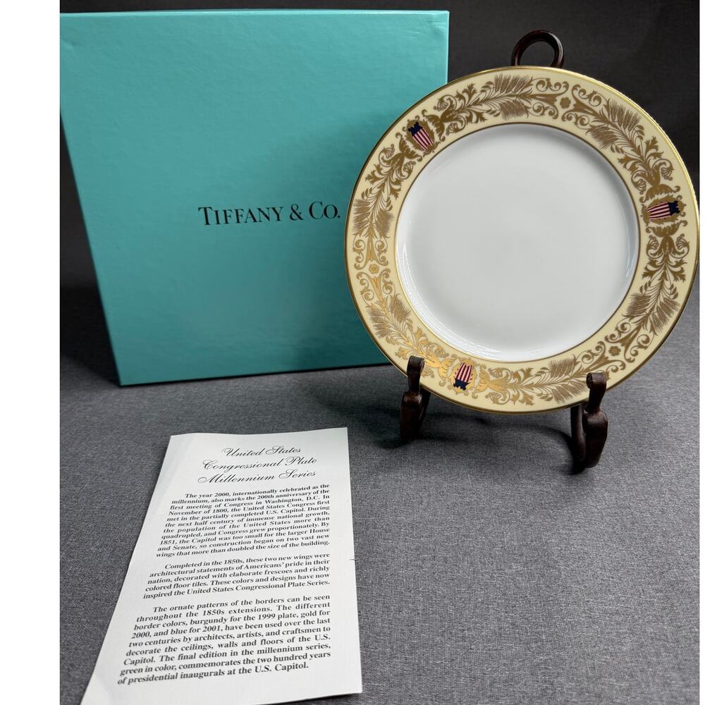 Tiffany & Co. US Congressional 200th Anniversary Plate First Meeting Congress